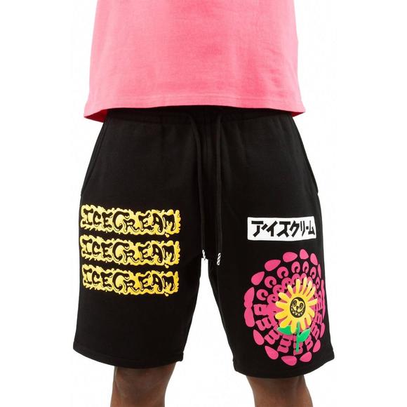 NEW ICECREAM avalanche graphic prints short in black